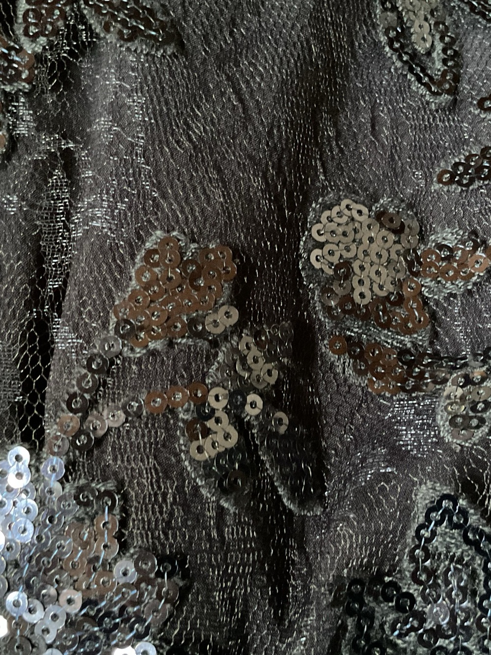 R & M Richards
Women's Sequinned Floral-Lace-Poncho Gown, 20W - Picture 10 of 12